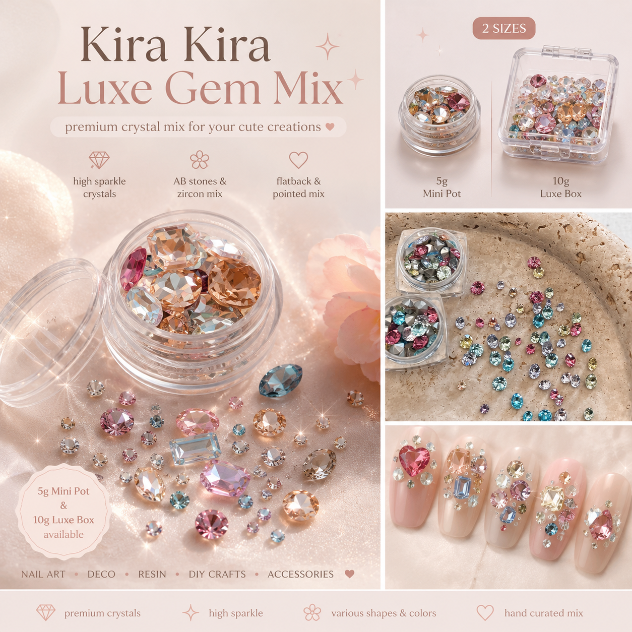 Kira Kira Luxe Gem Mix | Premium Crystal Embellishments