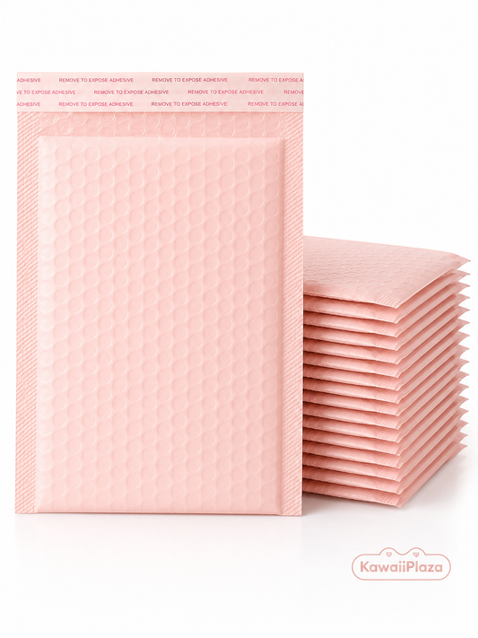 Peach Pink Bubble Mailers (Pack of 5) – 13×18cm