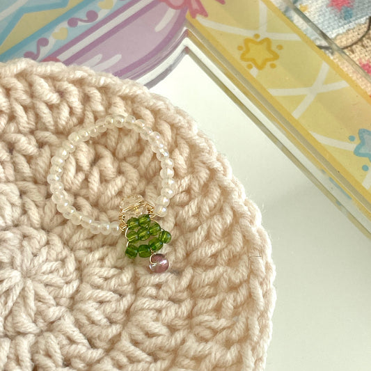 Christmas Tree Beaded Ring | Cute Adjustable Kawaii Jewelry in Multi Colors